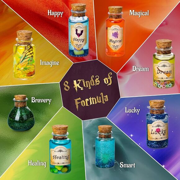 Magical Potions Kit 20 Witch Formula Mix Bottles DIY Arts and Craft Fairy Magic - Picture 2 of 11